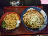 「かき揚げ丼ｾｯﾄ」@めん処 つるやの写真