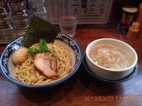 「鶏MAXつけ麺【５周年記念限定】800円＋味玉100円」@中華そば 旋の写真