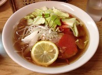 「春のエビ塩らーめん(唐辛子麺･期間限定)＋ライス」@麺処 あずきの写真