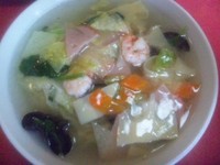 「蝦仁湯麺／海老ラーメン680円」@江南春の写真