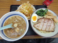 「もりそば700円(クーポンで500円)＆辛ねぎ100円」@優勝軒 柏店の写真