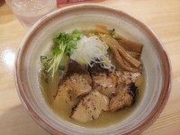 「鰤ラーメン(塩)＋鰤の照り焼き＋白ごはん＋替え玉」@めんや 正明の写真