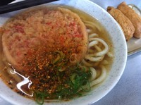 「紅生姜天うどん」@都そば 豊中店の写真