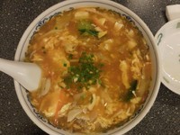 「ｻﾝﾗｰ湯麺【850円】」@龍巳飯店の写真