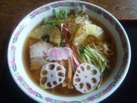 「冷やしラーメン700円」@手打ちそば 福蔵の写真