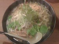 「鶏ごぼうラーメン塩大盛880円」@麺家 花蔵の写真