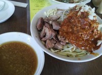 「ぶたいりオロチョンつけ麺(中盛り)750円」@にかいやの写真