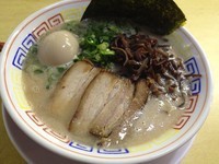「味玉ラーメン・白+替玉(¥750+無料)」@九州大牟田ラーメン 柳屋 三ツ境店の写真