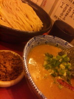 「カレーつけ麺（裏）＋特盛り＋キーマ＋MIXチーズ」@二代目狼煙 本店 葉隠製麺の写真