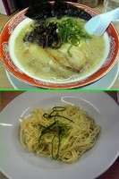 「白 ￥500＋替玉1回無料」@博多らーめん康隆の写真