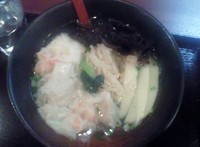「ヤゲン海老ワンタン麺 890円」@一酵やの写真