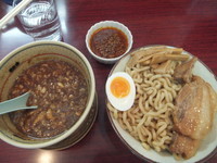 「づけ麺(かつお、熱)680円(割引500円)＆醤100円」@匠神角ふじ 柏店の写真
