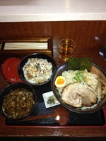 「つけ麺(大盛)＆チャーシュー丼」@和風らーめん 凪の写真