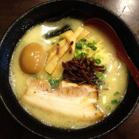 「鶏白湯麺 690円＋煮玉子100円」@麺処 誠信の写真