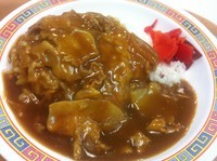 「半カレー 味玉ラーメンセット」@鮫洲食堂の写真