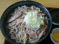 「冷たい肉そば650円大盛100円増」@そば処 まるきやの写真