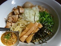 「まぜそば（700円）+ハーフ辛肉味噌（50円）」@麺屋 むじゃきの写真