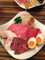 「スーパープレミアムつけ麺（A5ランク）全部のせ」@RAMEN DINING JinGuの写真