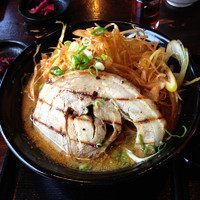 「辛ねぎ味噌ラーメンセット（半ライス➕餃子）➕麺固め」@マルキン本舗 野田店の写真