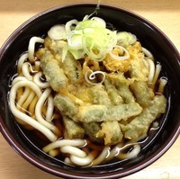 「いんげん天ぷらうどん（￥290）」@信濃路 蒲田店の写真