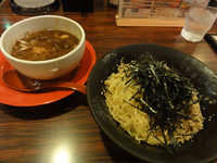 「佐賀黒醤油つけ麺　あご節（並盛）」@九州らーめん亀王 京橋店の写真