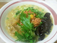 「卯月の一杯　胡麻辛+角肉ごはん」@MENYA 食い味の道有楽の写真