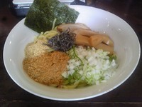 「油そば(大盛無料)＋ライス(無料)」@つけめん あびすけ 元住吉店の写真