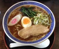 「魚介とんこつ醤油らーめん（中）（750円）」@Kitamoto 優勝軒の写真