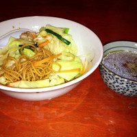 「まぜそば（ソース味）¥640」@麺屋二八の写真