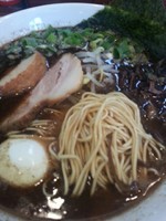 「黒とんこつそば680円+味玉100円」@麺笑 コムギの夢の写真