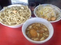 「たまつけ麺、大、野菜マシマシ、うずら」@蓮爾 登戸店の写真