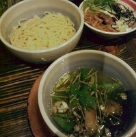 「海(魚粉入サンマ塩つけ麺)＋生粋飯」@秋刀魚中華そば 生粋の写真