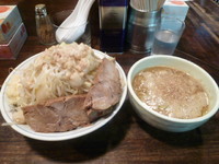 「つけ麺（野菜+アブラ+ニンニク）」@らーめん梵’s BONES北浦和本店の写真