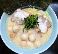 「塩チャーシュー大＋W玉子」@萬来亭の写真