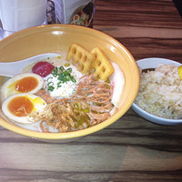 「（限定）ソラのジャガポタ¥1000＋玄米ごはんセット¥100」@ソラノイロ ARTISAN NOODLESの写真