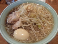 「大ラーメン+味玉 ニンニク少しちょいカラメ」@ラーメン二郎 亀戸店の写真