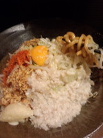 「男のまぜそば・煮干背脂（煮干マシ・野菜400g）780円」@デカ盛り専門店 男のまぜそばの写真