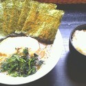 らーめん　麵カタ　海苔増し　サービス半ライス