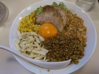 「かれーまぜそば＋麺増し\850」@とんこつラーメン 荻の写真