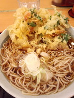 「かき揚げそば420円」@本格そば・讃岐うどん かのや 上野店の写真
