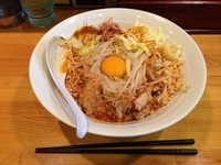 「まぜそば（ニンニク、チーズ）」@麺 たなかの写真