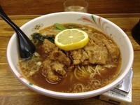 「いつきラーメン + スープの辛口」@拉麺 樹の写真