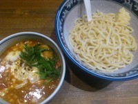 「バスさんの～と唱える裏メニュー　トマトつけ麺￥880」@ラーメンアキラの写真