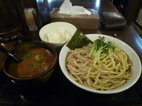 「つけ麺　大（800円）+カレー（50円）+半ライス（100円」@ブラウンの写真