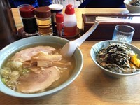 「ラーメン＋ミニチャーシュー丼」@榮ラーメンの写真
