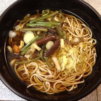 「山菜そば（￥340）」@あじさい茶屋 渋谷1号店の写真