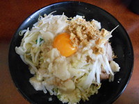 「ラーメン+汁なし(ニンニク・アブラ)650+100円」@ラーメン二郎 めじろ台法政大学前店の写真