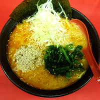 「ネギそぼろ麺（麺固め）  800円」@横浜家系  一二三家の写真