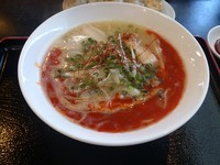 「濃厚系レッド(海老赤マー油)750円」@麺処 ぼたん 佐野店の写真