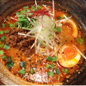 紅担々麺＋玉子